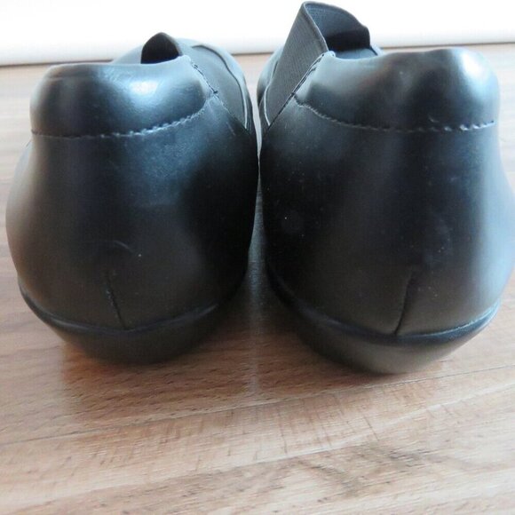 ZIERA WORK BASICS Black Leather Slip on Comfort Shoes Minimalist Office Sz 10.5 - Picture 8 of 15